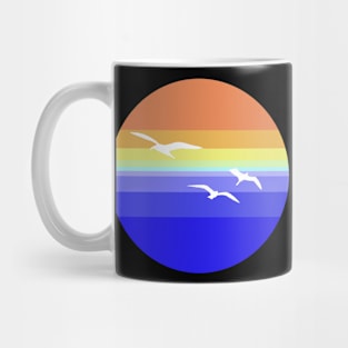 Seagulls over the sea Mug